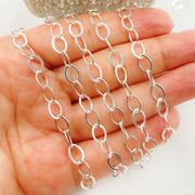 Sterling Silver Flat Oval Link Chains